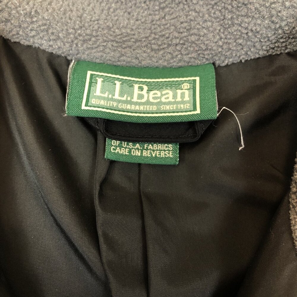 LL Bean Mens Attitash Perfect Turn Blue Fleece Full Zip Polartec Jacket Medium - Picture 6 of 13